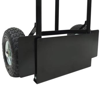 Erweiterbarer Handwagen Schwarz und Rot 57 x 46 x 113 cm Stahl