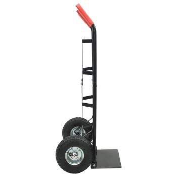 Handwagen Schwarz und Rot 57 x 46 x 113 cm Stahl