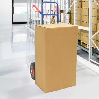 ARDEBO.de - Handwagen Blau und Rot 49,5 x 53 x 114 cm Stahl