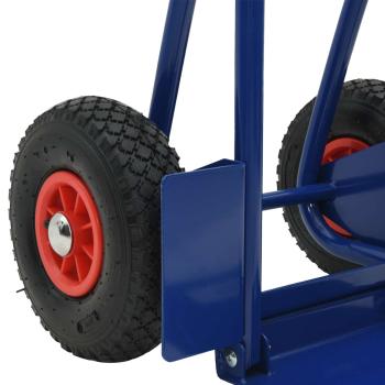 Erweiterbarer Handwagen Blau und Rot 49,5 x 53 x 114 cm Stahl