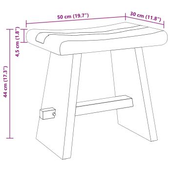 Badezimmer Hocker Natur 50 x 30 x 45 cm Natürliche Holz