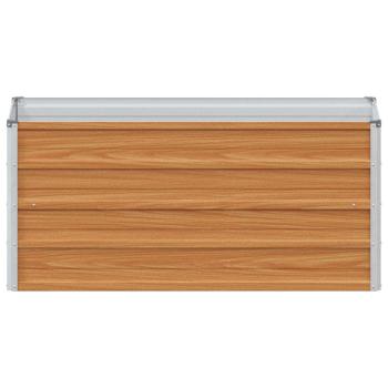Hochbeet Hellbraun 100 x 40 x 45 cm Verzinkter Stahl