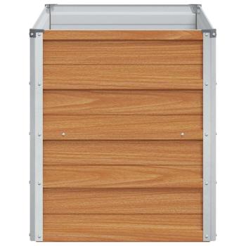 Hochbeet Hellbraun 100 x 40 x 45 cm Verzinkter Stahl