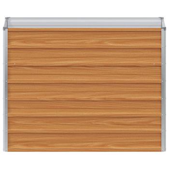 Hochbeet Hellbraun 100 x 40 x 77 cm Verzinkter Stahl