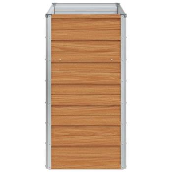 Hochbeet Hellbraun 100 x 40 x 77 cm Verzinkter Stahl