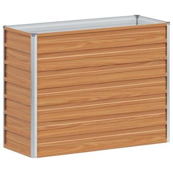 Hochbeet Hellbraun 100 x 40 x 77 cm Verzinkter Stahl