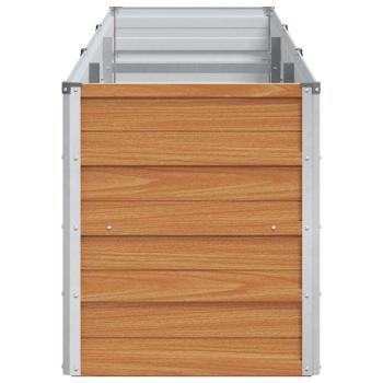 Hochbeet Hellbraun 240 x 40 x 45 cm Verzinkter Stahl
