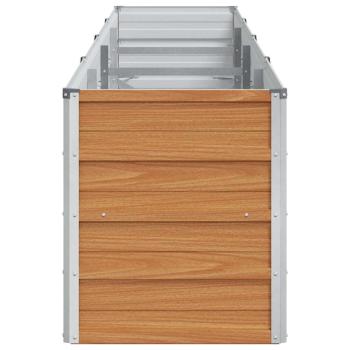 Hochbeet Hellbraun 320 x 40 x 45 cm Verzinkter Stahl