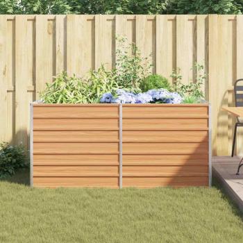 Hochbeet Hellbraun 160 x 80 x 77 cm Verzinkter Stahl