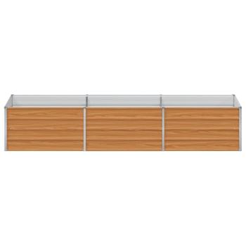 Hochbeet Hellbraun 240 x 80 x 45 cm Verzinkter Stahl