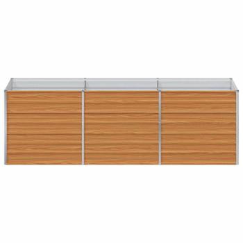 Hochbeet Hellbraun 240 x 80 x 77 cm Verzinkter Stahl