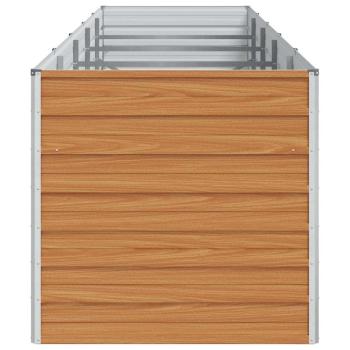 Hochbeet Hellbraun 400 x 80 x 77 cm Verzinkter Stahl