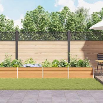 Hochbeet Hellbraun 600 x 80 x 45 cm Verzinkter Stahl