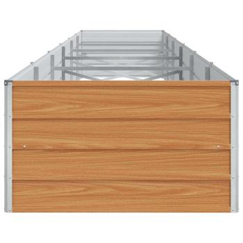 Hochbeet Hellbraun 600 x 80 x 45 cm Verzinkter Stahl