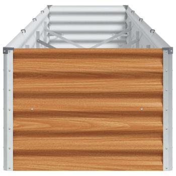 Hochbeet Hellbraun 390 x 50 x 36 cm Verzinkter Stahl