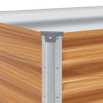 Hochbeet Hellbraun 970 x 50 x 36 cm Verzinkter Stahl