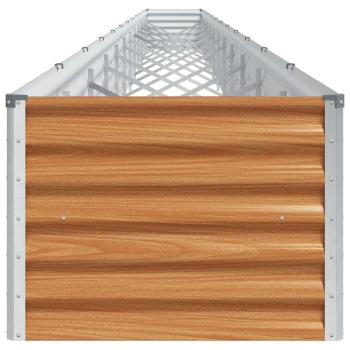 Hochbeet Hellbraun 1164 x 50 x 36 cm Verzinkter Stahl