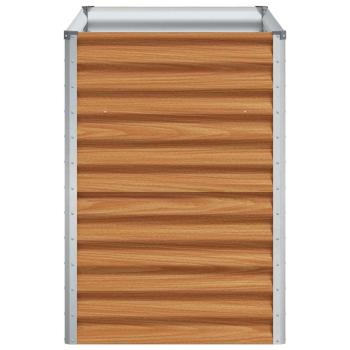 Hochbeet Hellbraun 98 x 50 x 68 cm Verzinkter Stahl