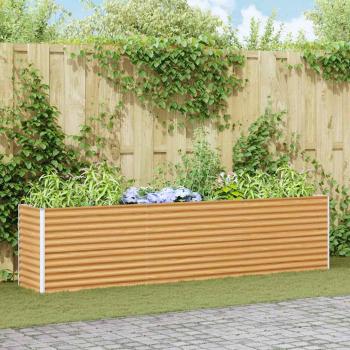 ARDEBO.de - Hochbeet Hellbraun 290 x 50 x 68 cm Verzinkter Stahl