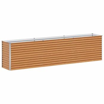 Hochbeet Hellbraun 290 x 50 x 68 cm Verzinkter Stahl