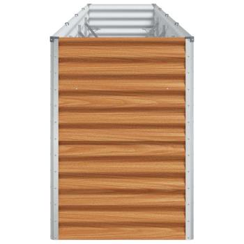 Hochbeet Hellbraun 390 x 50 x 68 cm Verzinkter Stahl