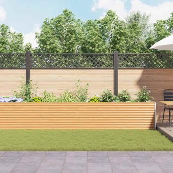 Hochbeet Hellbraun 485 x 50 x 68 cm Verzinkter Stahl