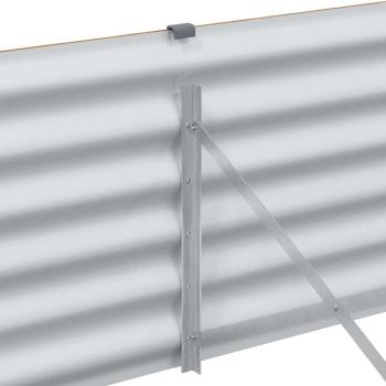 Hochbeet Hellbraun 195 x 100 x 36 cm Verzinkter Stahl