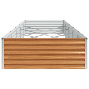 Hochbeet Hellbraun 485 x 100 x 36 cm Verzinkter Stahl