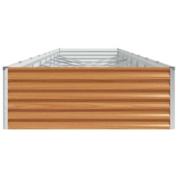 Hochbeet Hellbraun 775 x 100 x 36 cm Verzinkter Stahl