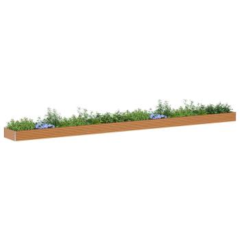 Hochbeet Hellbraun 970 x 100 x 36 cm Verzinkter Stahl