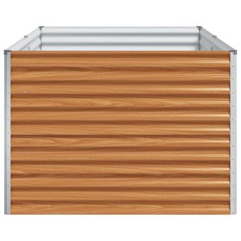 Hochbeet Hellbraun 195 x 100 x 68 cm Verzinkter Stahl