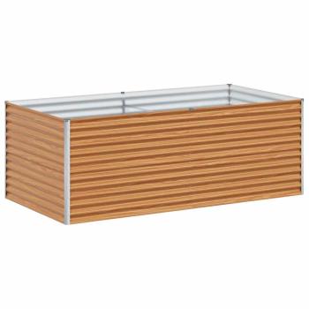 Hochbeet Hellbraun 195 x 100 x 68 cm Verzinkter Stahl