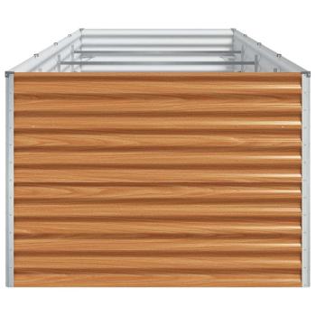 Hochbeet Hellbraun 390 x 100 x 68 cm Verzinkter Stahl