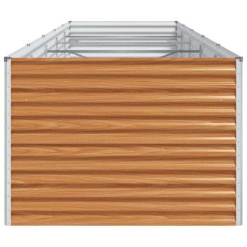 Hochbeet Hellbraun 485 x 100 x 68 cm Verzinkter Stahl