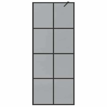 Walk-in Duschwand Schwarz 80 x 195 cm Gehärtetes Glas