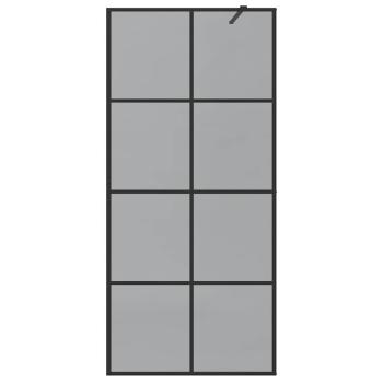ARDEBO.de - Walk-in Duschwand Schwarz 90 x 195 cm Gehärtetes Glas