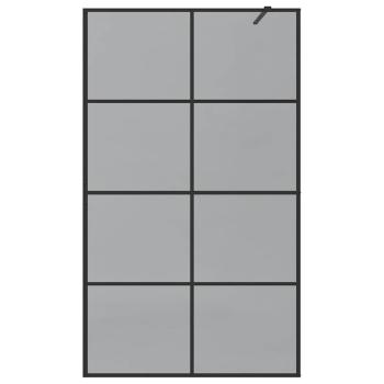 Walk-in Duschwand Schwarz 115 x 195 cm Gehärtetes Glas