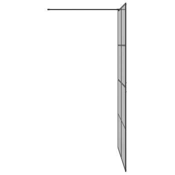 Walk-in Duschwand Schwarz 115 x 195 cm Gehärtetes Glas