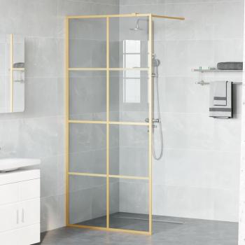 Walk-in Duschwand Gold 90 x 195 cm Gehärtetes Glas