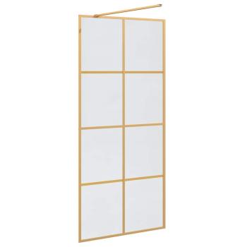 Walk-in Duschwand Gold 90 x 195 cm Gehärtetes Glas