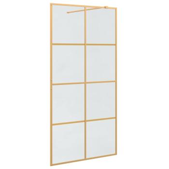 Walk-in Duschwand Gold 100 x 195 cm Gehärtetes Glas