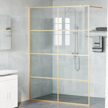 Walk-in Duschwand Gold 140 x 195 cm Gehärtetes Glas