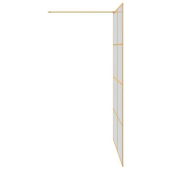 Walk-in Duschwand Gold 140 x 195 cm Gehärtetes Glas