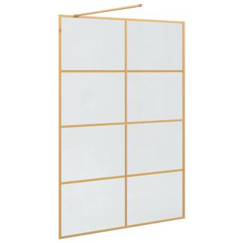 Walk-in Duschwand Gold 140 x 195 cm Gehärtetes Glas