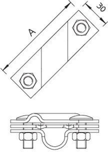 OBO Bettermann 2760/25 Anschluss-Schellen für Staberder (5001668), Ø 25 mm