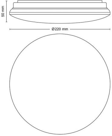 Philips Moiré Deckenleuchte, 6W, 220-240V, 640lm, 4000K, d=220mm, weiß (915005777761)