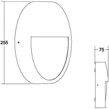 Brumberg EYE LED-Wandanbauleuchte, 230 V AC, 50 Hz, 12W, 110°, 3.000 K / 4.000 K / 5.700 K, 3CCT, schaltbar, weiß struktur (10037173)