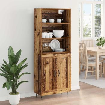 Highboard Altholz 69,5 x 34 x 180 cm Holzwerkstoff
