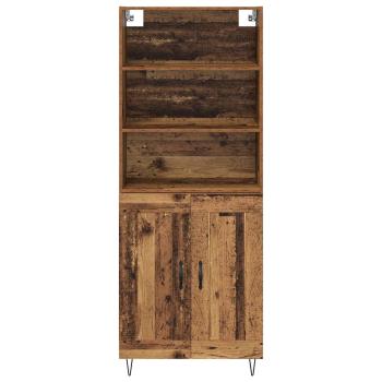 Highboard Altholz 69,5 x 34 x 180 cm Holzwerkstoff