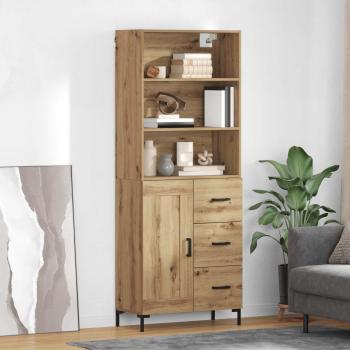 ARDEBO.de - Highboard Artisan-Eiche 69,5 x 34 x 180 cm Holzwerkstoff